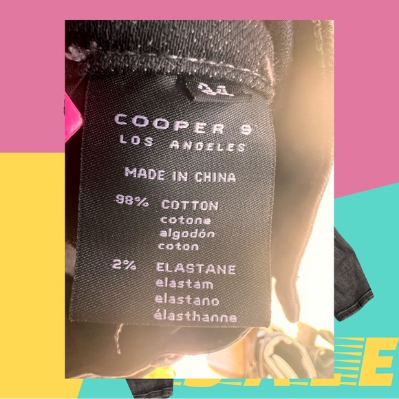 Cooper 9 Men jeans size 34 waist, patched art work. Practically new. - Picture 2 of 3